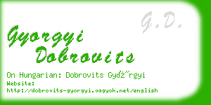 gyorgyi dobrovits business card